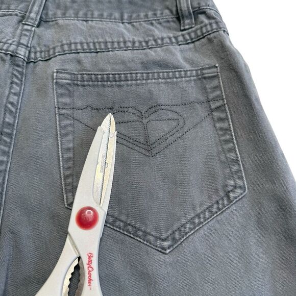 Vintage Roxy Quicksilver Gray Jeans Sz 7 - Picture 5 of 13